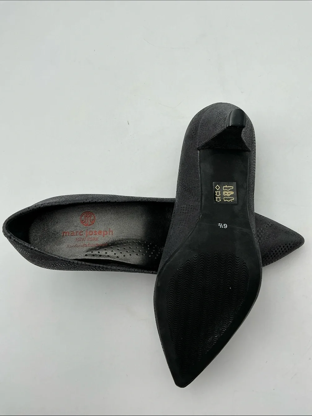 Marc Joseph Whitehall Street Grey Glaze Pumps New in Box Women's Size 6.5